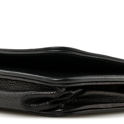 Chanel Caviar Chevron Quilted Boy Wallet On Chain WOC Black 11 of 14