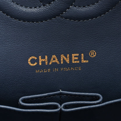 Chanel Denim Tweed Quilted Medium Double Flap Blue 6 of 9