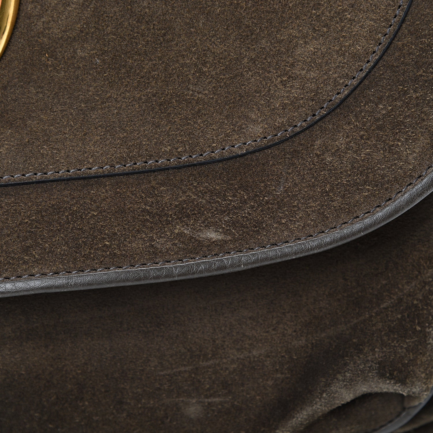 Gucci Suede Medium 1973 Top Handle Satchel Olive 16 of 19