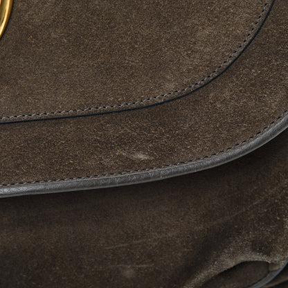 Gucci Suede Medium 1973 Top Handle Satchel Olive 16 of 19