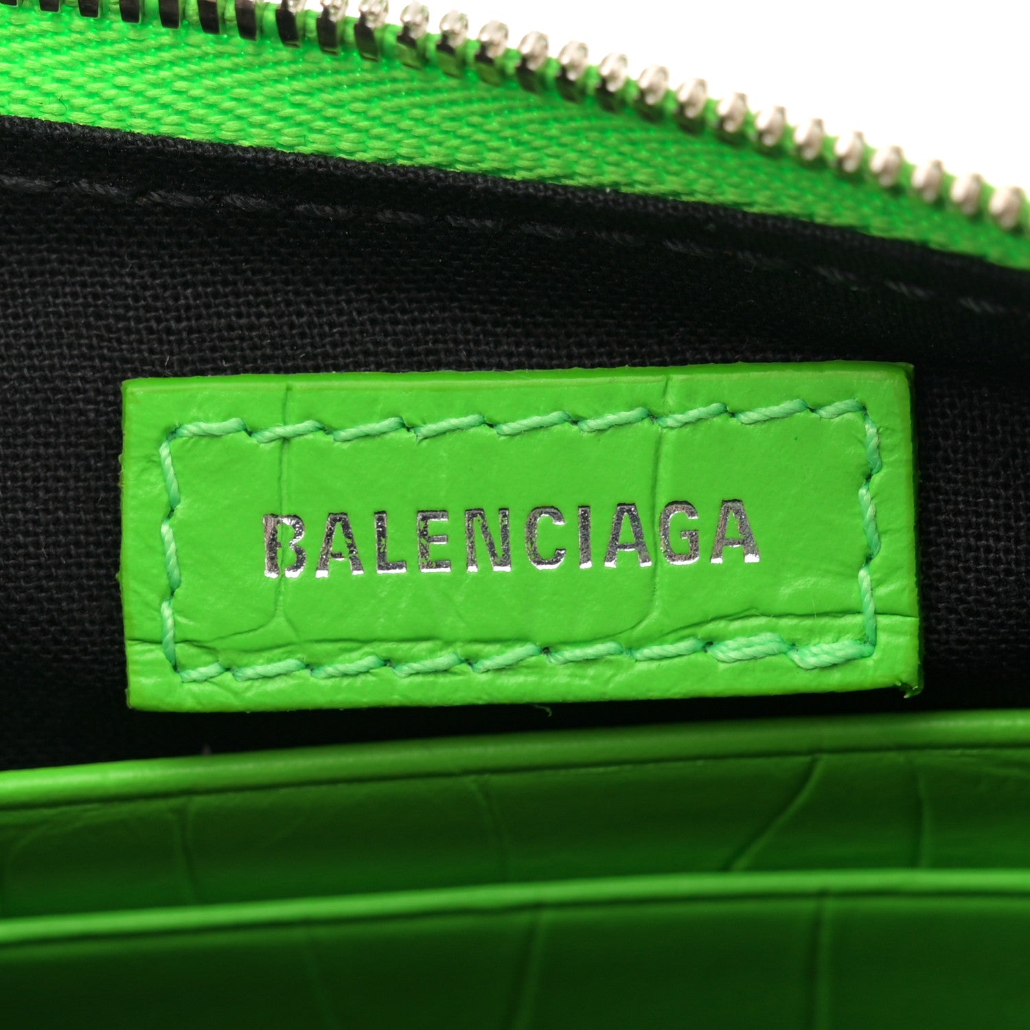 Balenciaga Extra Supple Calfskin Crocodile Embossed Le Cagole Mini