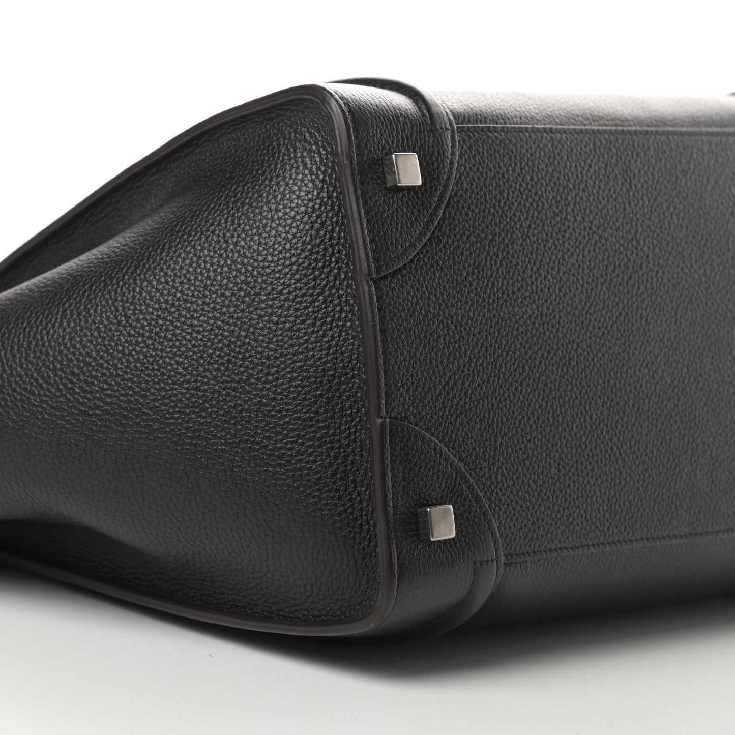 Drummed Calfskin Mini Luggage Black