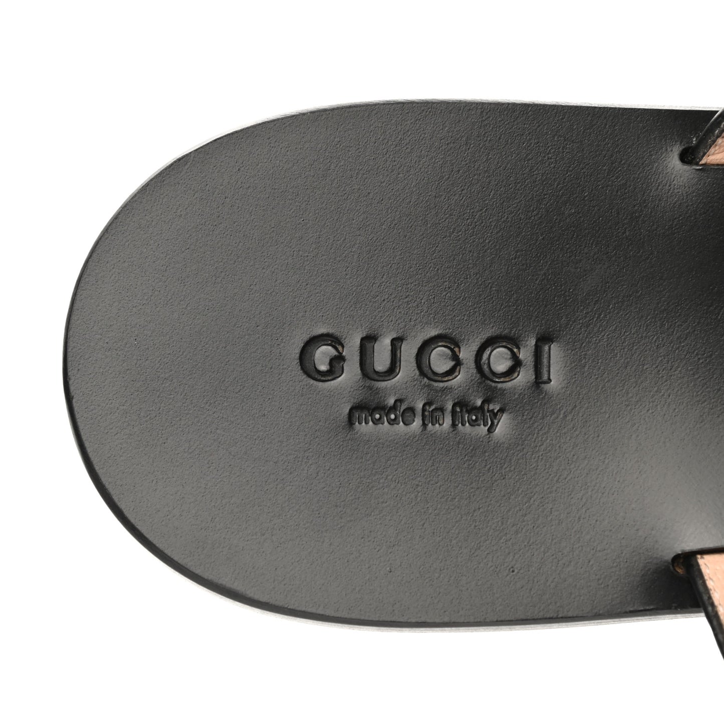 Calfskin GG Marmont Thong Sandals 38.5 Black