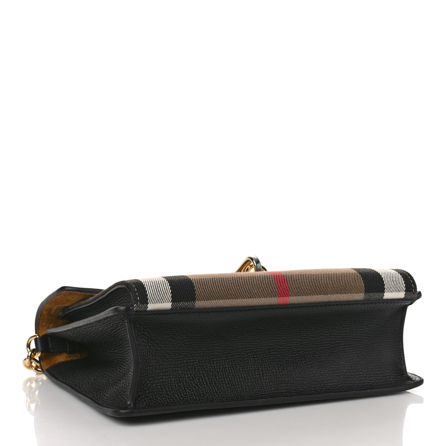 Derby Calfskin House Check Small Macken Crossbody Bag Black