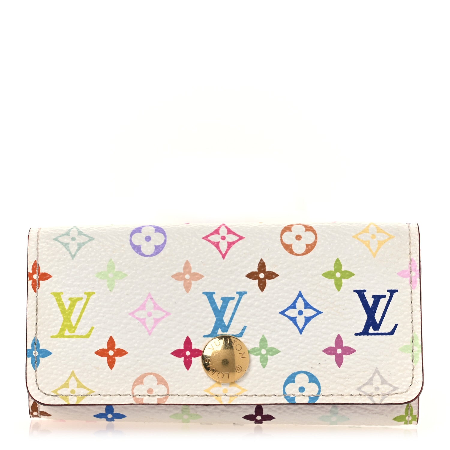 Louis Vuitton Monogram Multicolor Multicles 4 Key Holder White Litchi 1 of 7