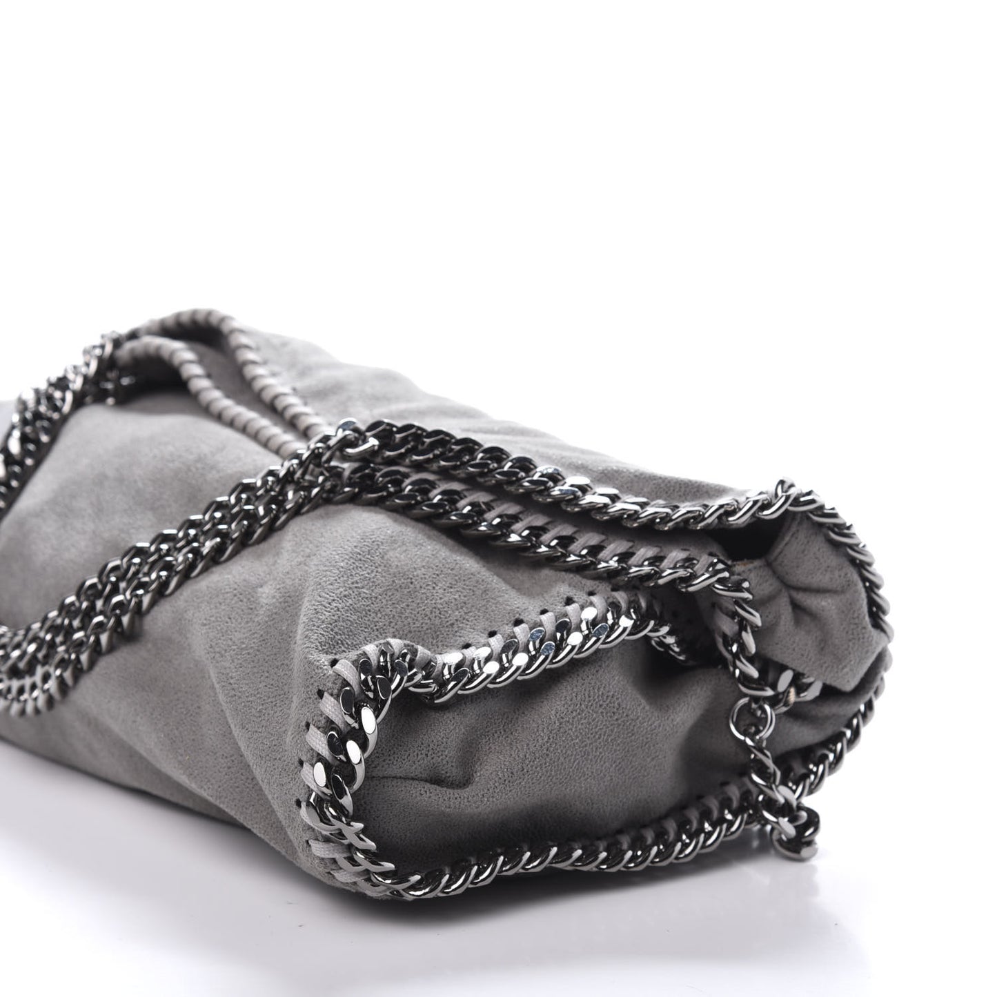 Shaggy Deer Falabella Fold Over Tote Grey