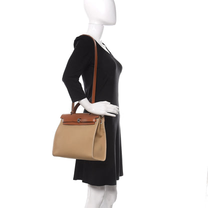 Hermes Vache Hunter Toile Herbag Zip 31 PM Trench Gold 2 of 13