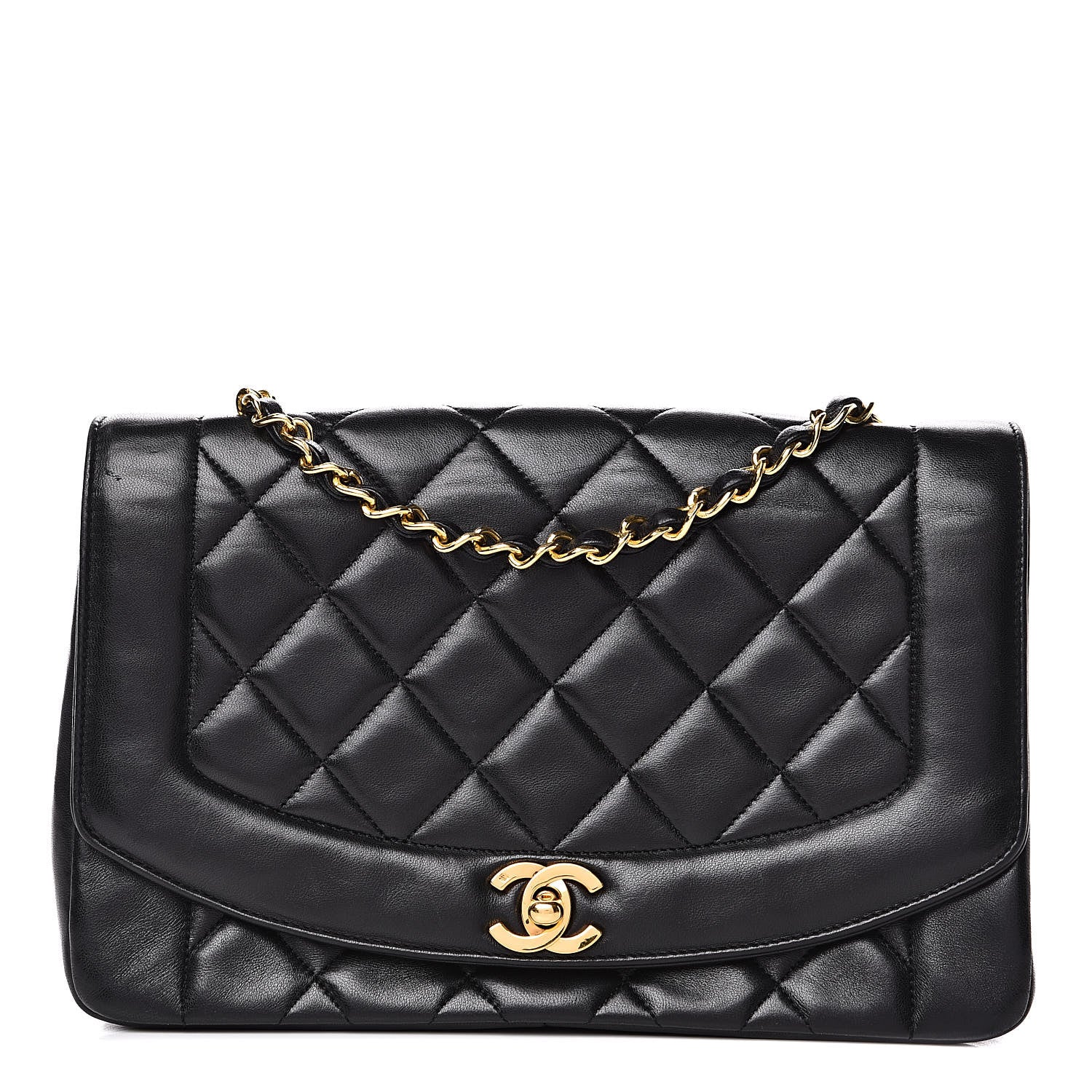 Chanel Lambskin Quilted Medium Single Flap Black 1 of 15