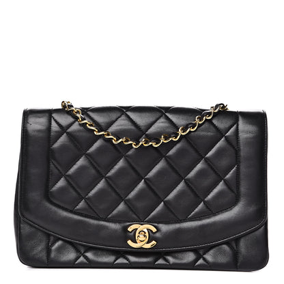 Chanel Lambskin Quilted Medium Single Flap Black 1 of 15