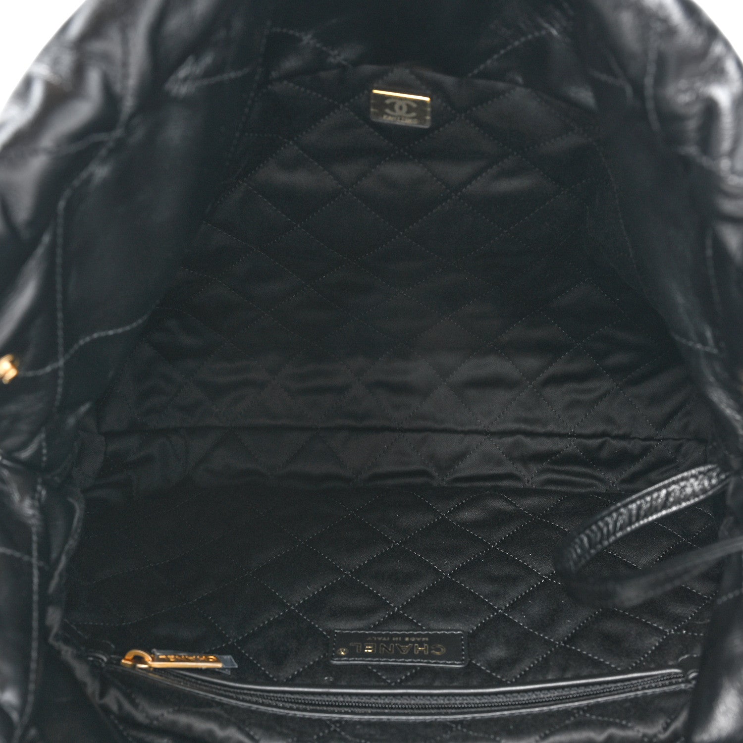 Chanel Shiny Calfskin Quilted Small Chanel 22 Black 5 of 11