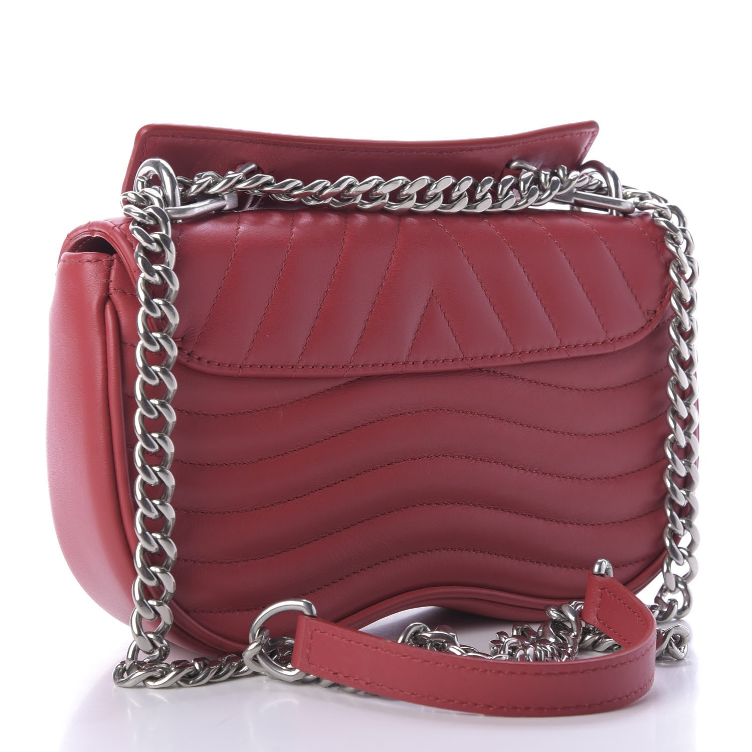 Louis Vuitton Calfskin Love Lock New Wave Chain PM Ecarlate 3 of 8