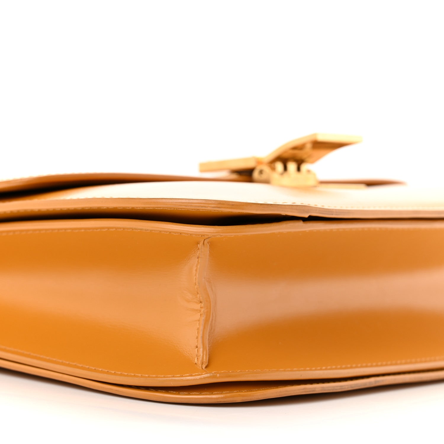 Celine Smooth Calfskin Medium Classic Box Flap Bag Daffodil 13 of 18