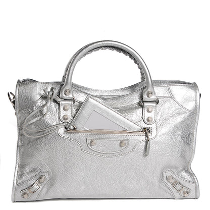 Balenciaga Agneau Giant 12 Silver Hardware City Gris Aluminum 14 of 14
