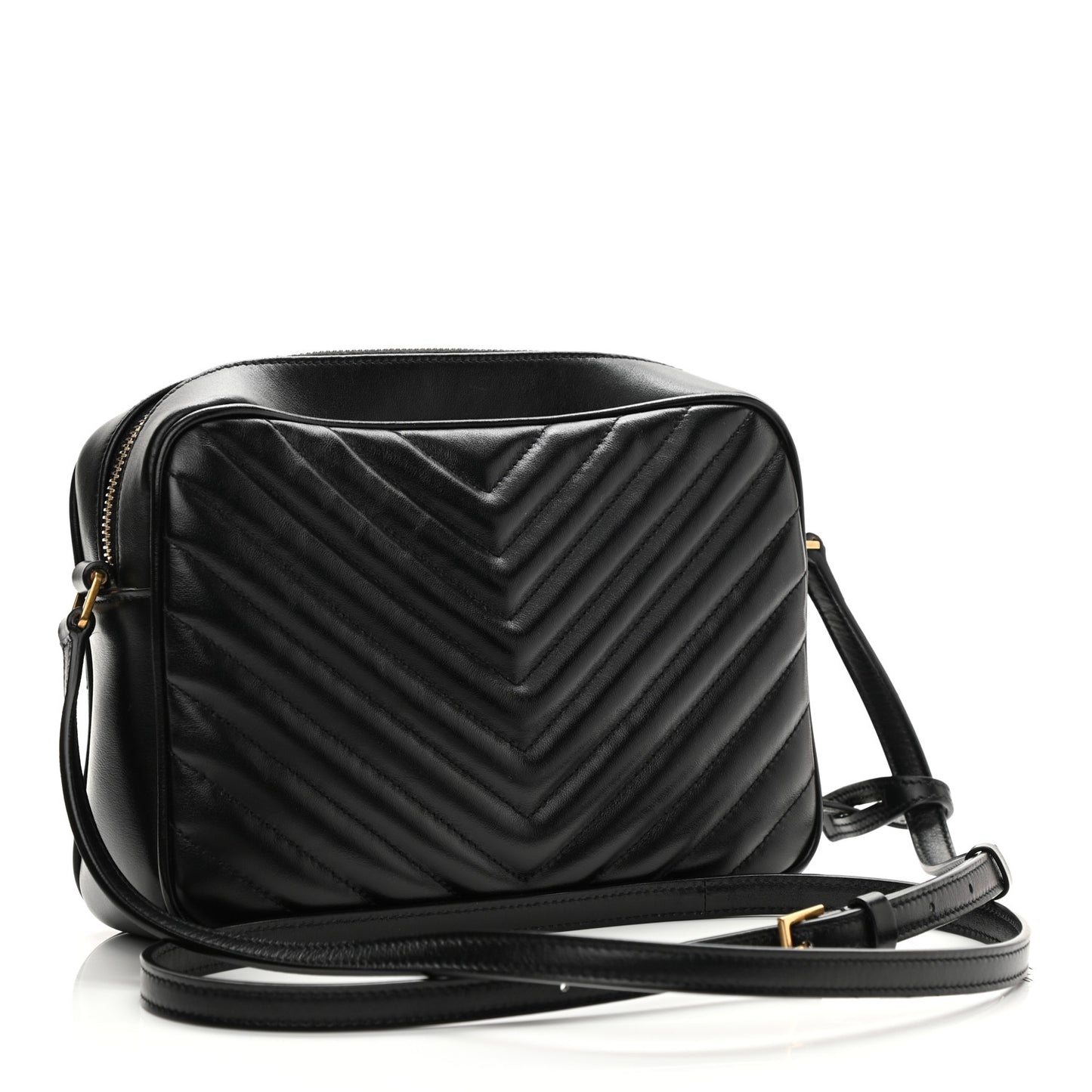Calfskin Matelasse Monogram Lou Camera Bag Black