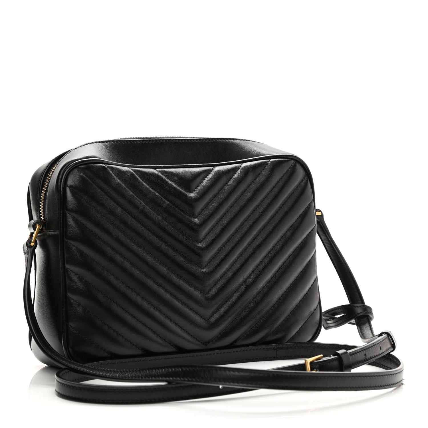 Saint Laurent Calfskin Matelasse Monogram Lou Camera Bag Black 3 of 10