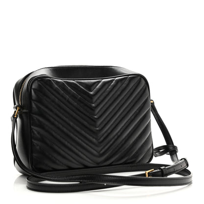 Saint Laurent Calfskin Matelasse Monogram Lou Camera Bag Black 3 of 10