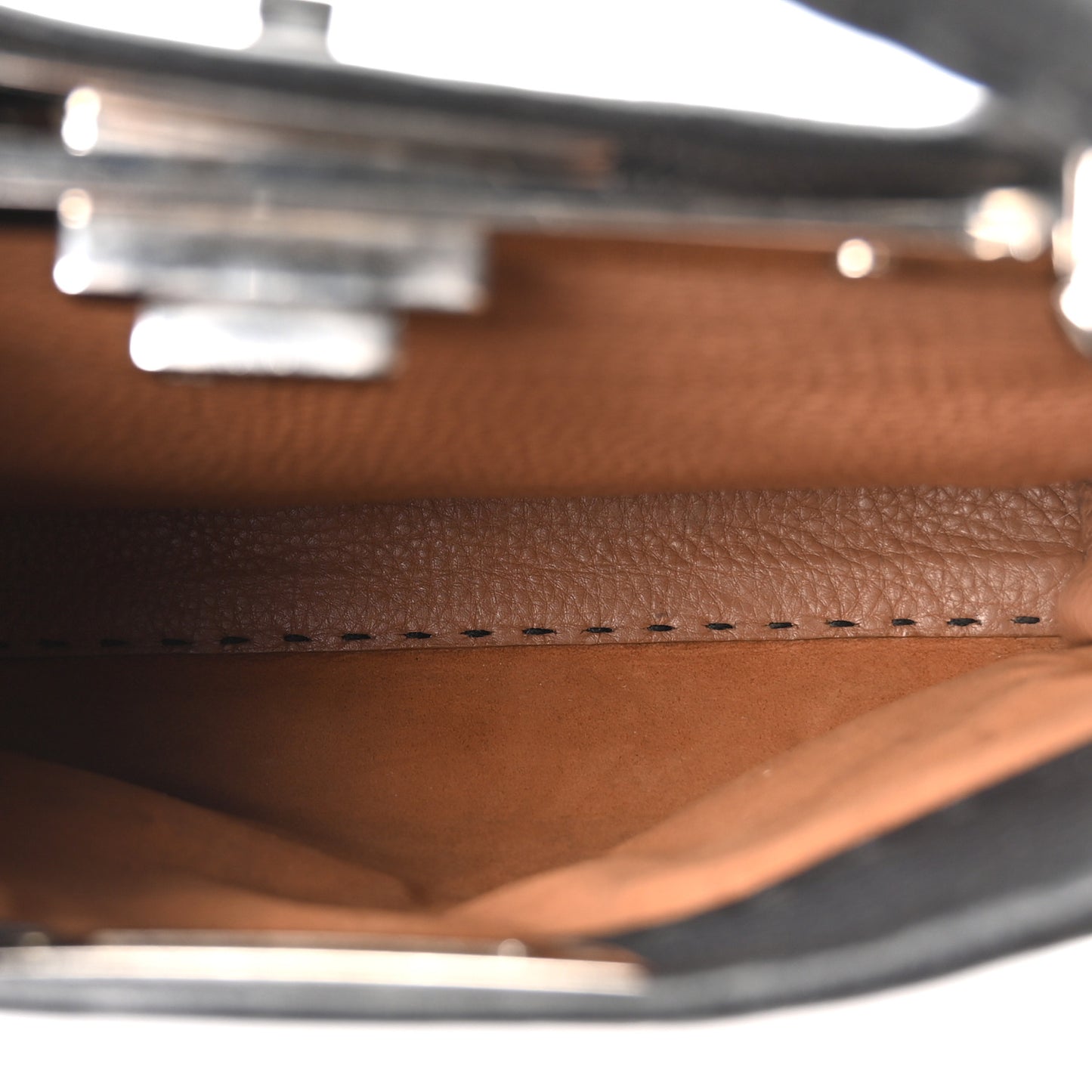 Cuoio Romano Selleria Bi-Color Medium Peekaboo Iconic Satchel Black Mou