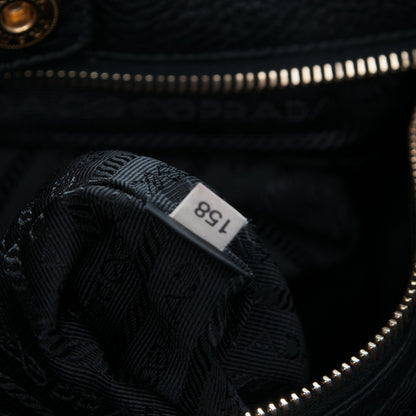 Prada Tessuto Nylon Vitello Daino Tote Nero Black 8 of 8