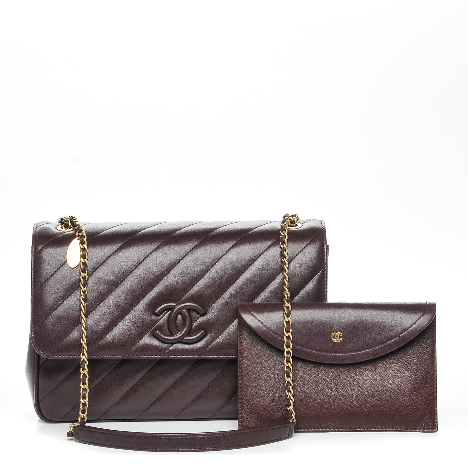 Chanel Lambskin Quilted Coco Vintage Jumbo Flap Purple 3 of 8