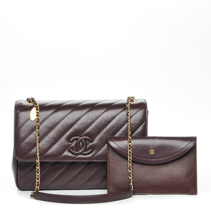 Chanel Lambskin Quilted Coco Vintage Jumbo Flap Purple 3 of 8