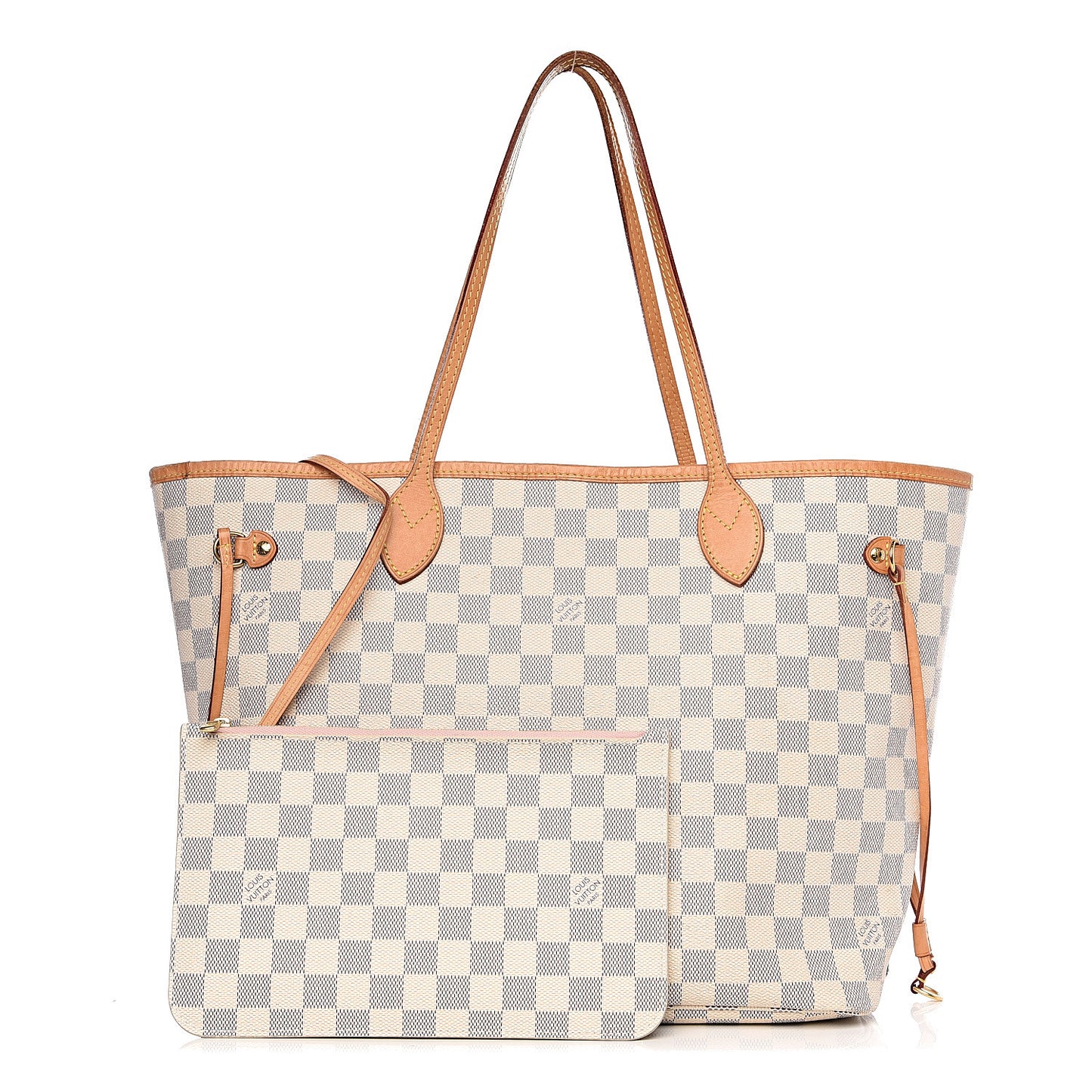 Damier Azur Neo Neverfull MM Rose Ballerine