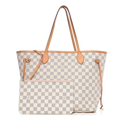 Louis Vuitton Damier Azur Neo Neverfull MM Rose Ballerine 1 of 19
