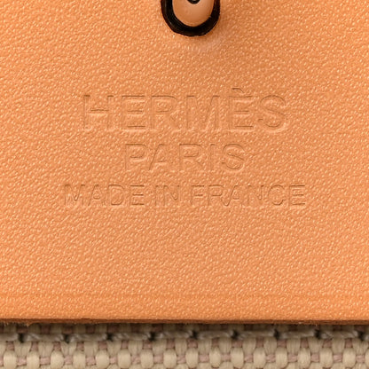 Hermes Military Toile Vache Hunter Herbag Zip Retourne 31 PM Beton Naturel 7 of 12