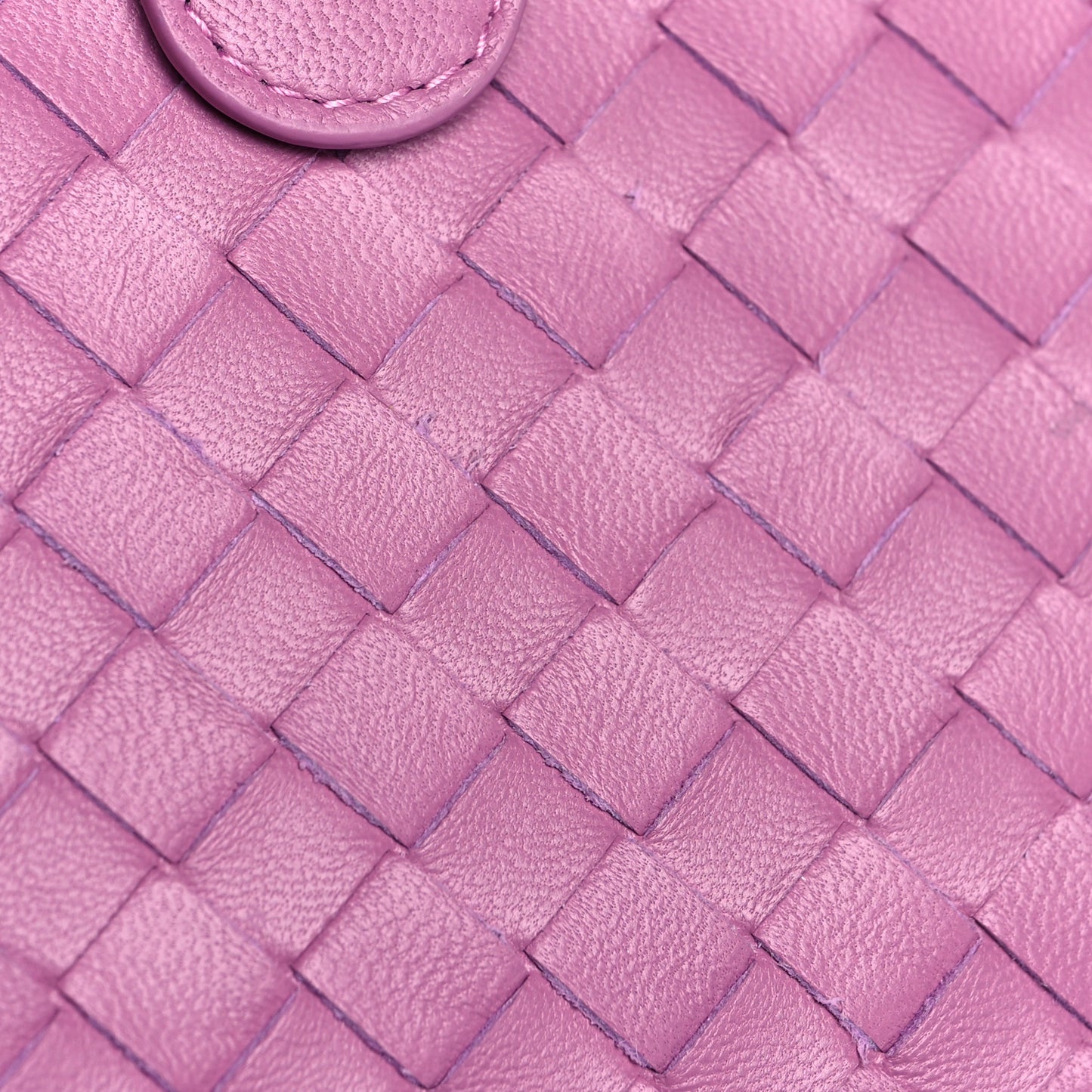 Nappa Intrecciato Continental Snap Wallet Peony