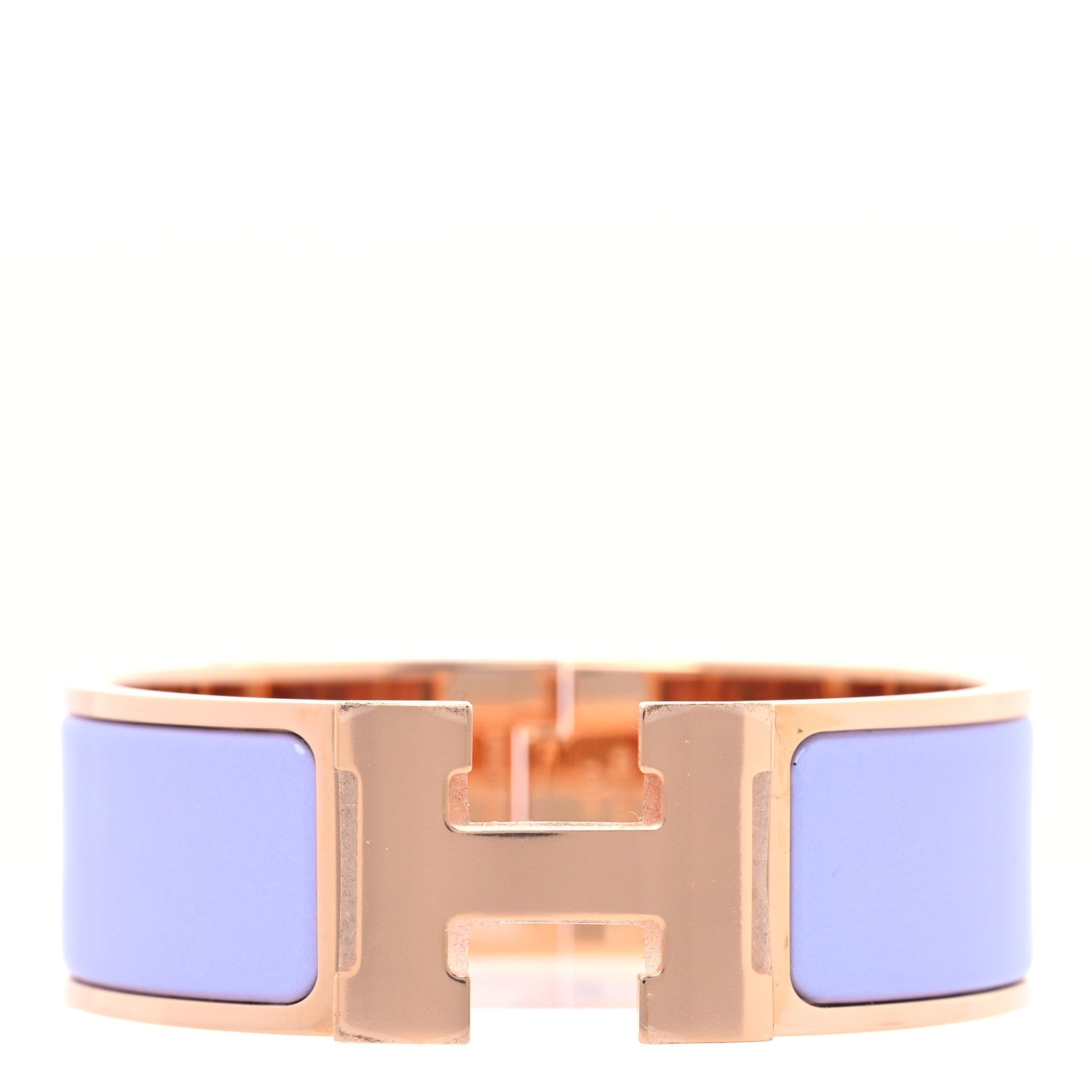 Hermes Enamel Wide Clic Clac H Bracelet PM Parme 1 of 5