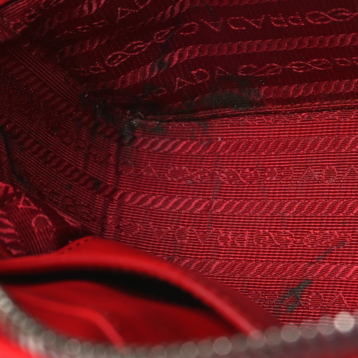 Prada Soft Calfskin Diagramme Camera Bag Rosso 10 of 12
