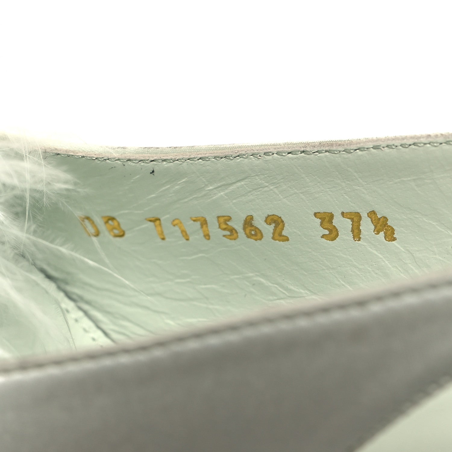 Saint Laurent Crepe Satin Blanco Feathered Sandals 37.5 Slight 37.5 Green 6 of 10