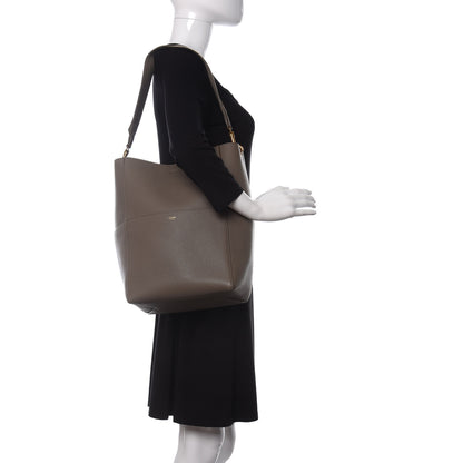 Celine Soft Grained Calfskin Sangle Bucket Bag Taupe 2 of 9