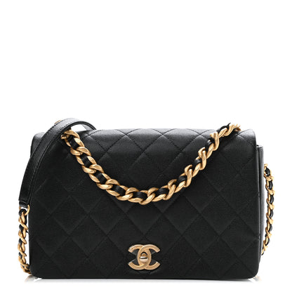 Chanel Caviar Quilted Medium Fashion Therapy Flap Bag Black 1 of 11
