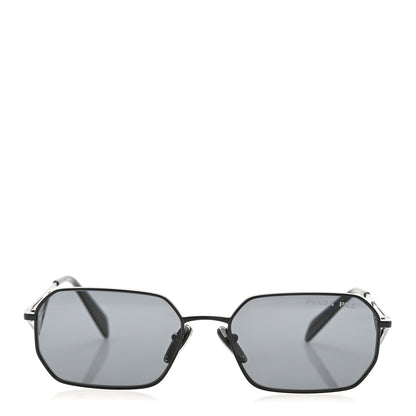 Prada Metal Symbole Triangle Logo Sunglasses SPR A51 Black 2 of 8
