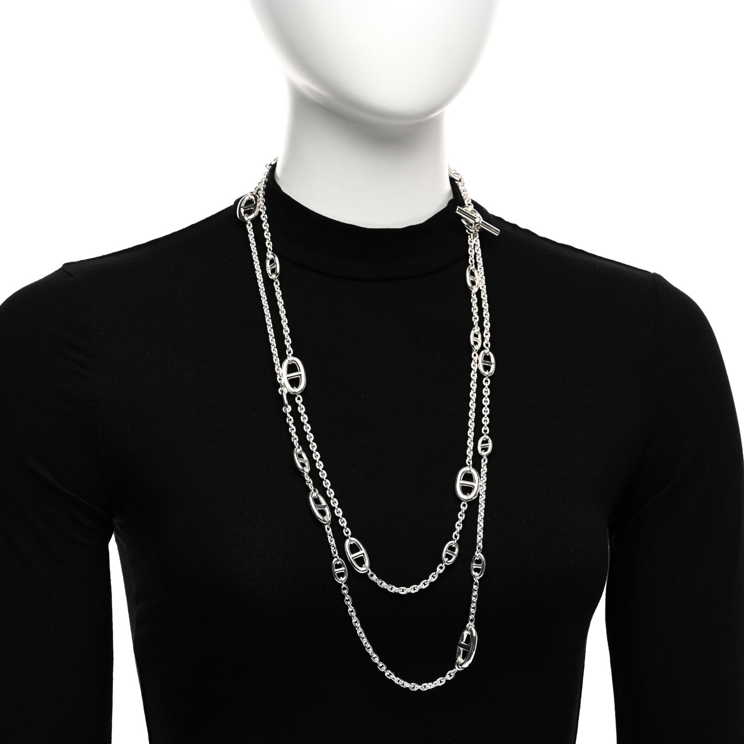 Hermes Sterling Silver Farandole Necklace 160 2 of 6