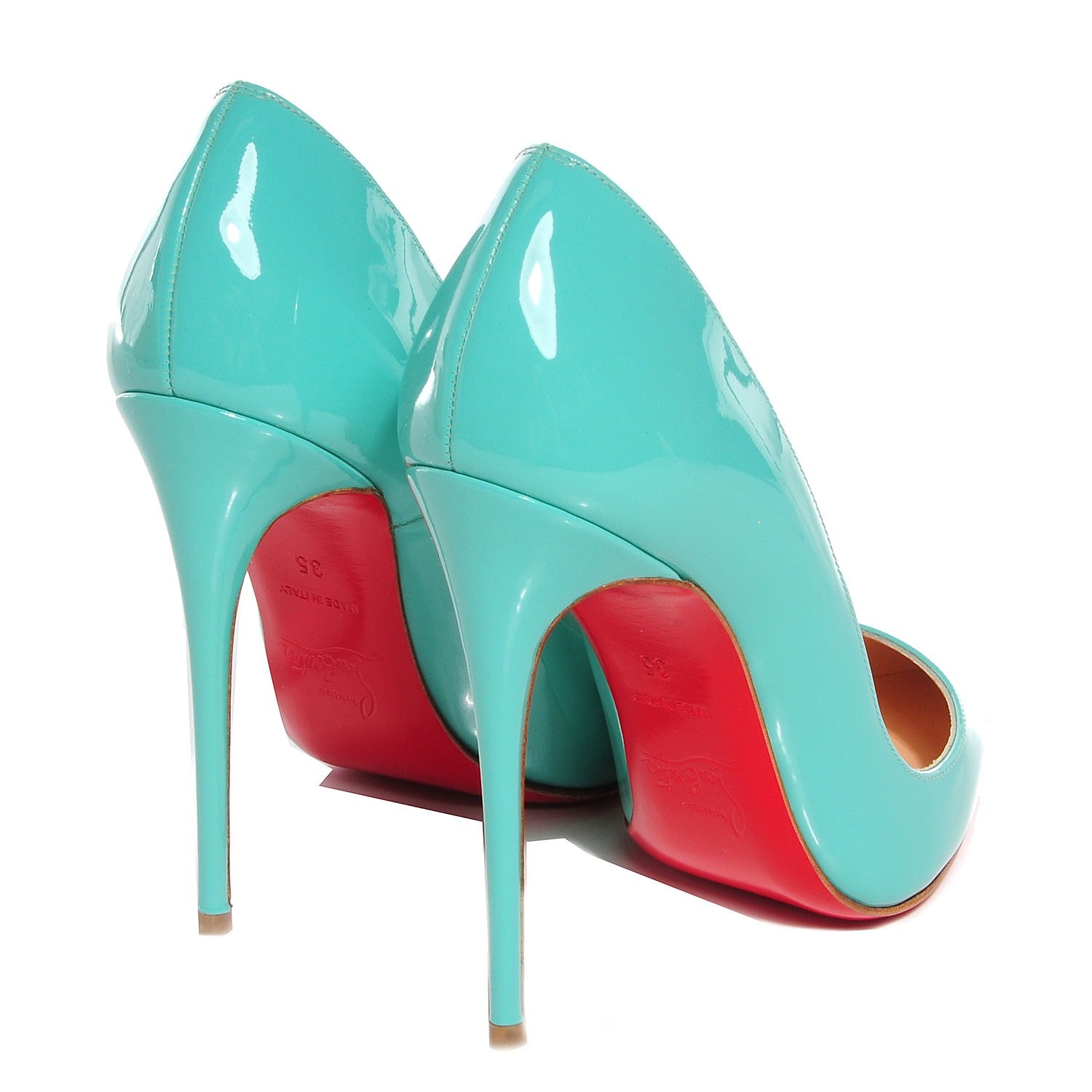 Christian Louboutin Patent So Kate 120 Pumps 35 Aquamarine 4 of 7