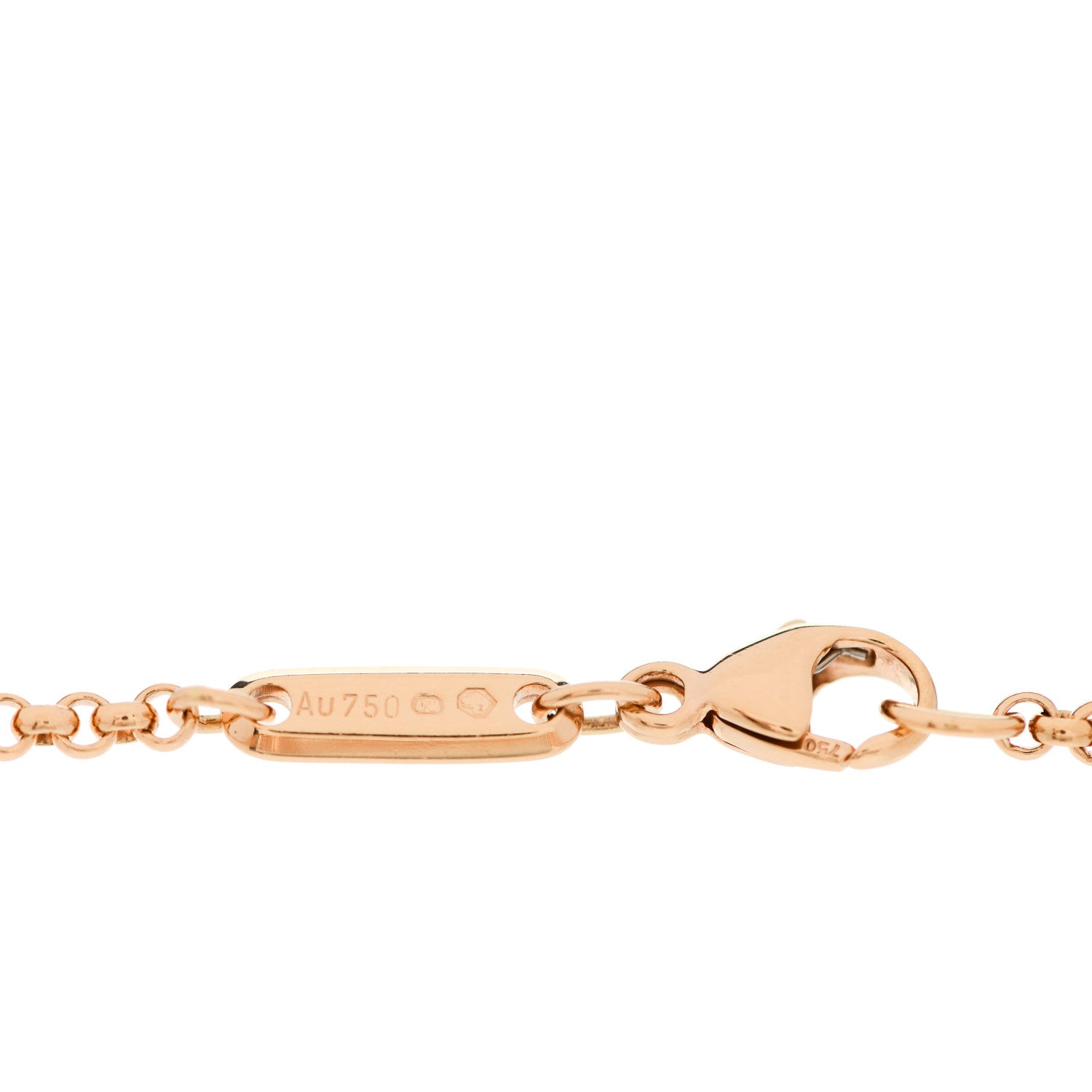 Chopard 18K Rose Gold Diamond Happy Diamonds Good Luck Charm Hamsa Pave Bracelet 4 of 5