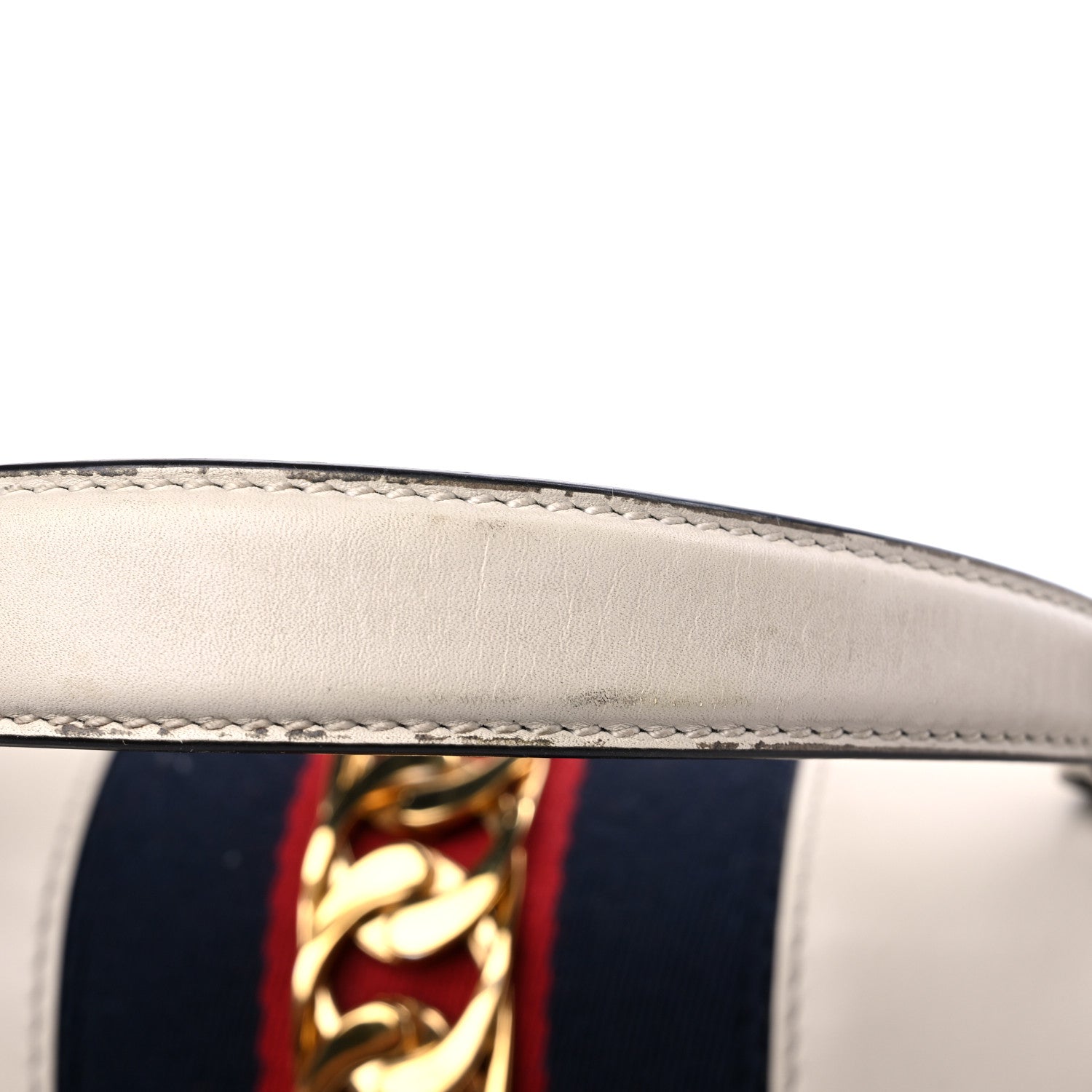 Gucci Calfskin Embroidered Medium Sylvie Top Handle Bag White 24 of 24