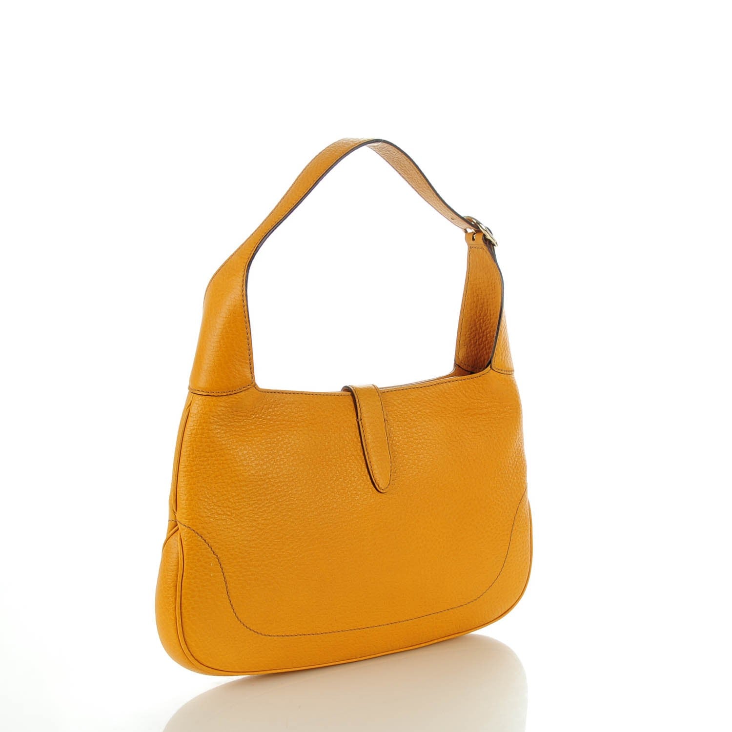 Gucci Soft Grained Calfskin Jackie O Hobo Orange 3 of 7