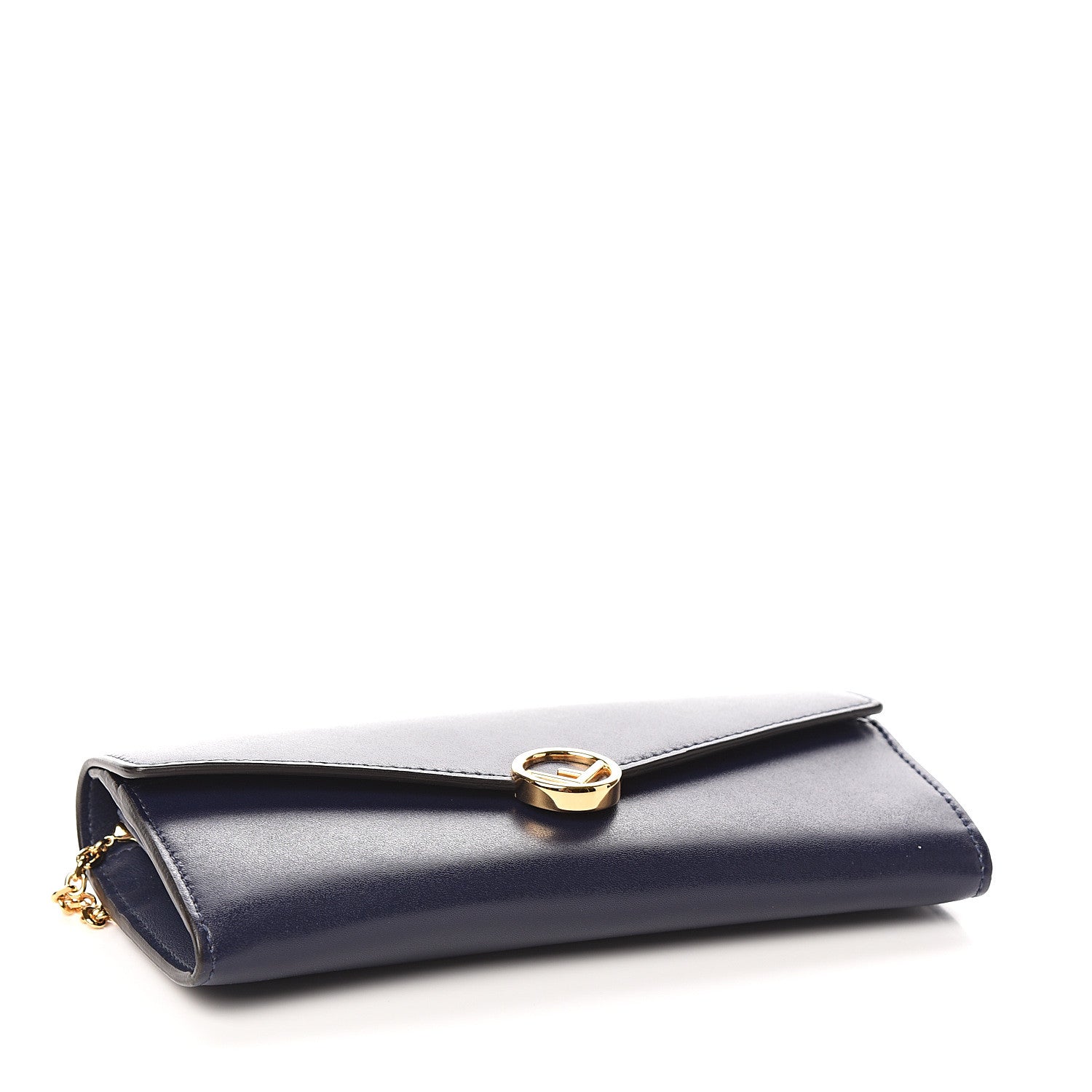 Fendi Vitello Liberty Lucido F is Fendi Continental Envelope Wallet On Chain Blueberry 3 of 9