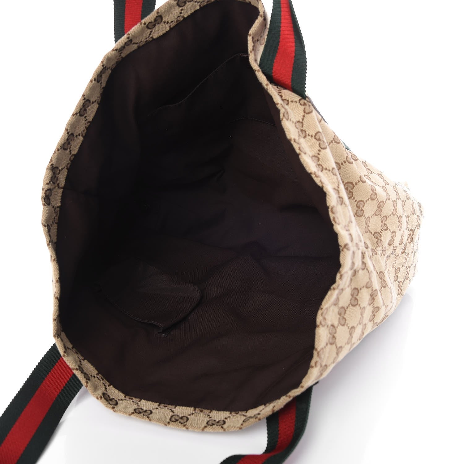 Gucci GG Monogram Medium Web Handle Vertical Tote Dark Brown 7 of 7