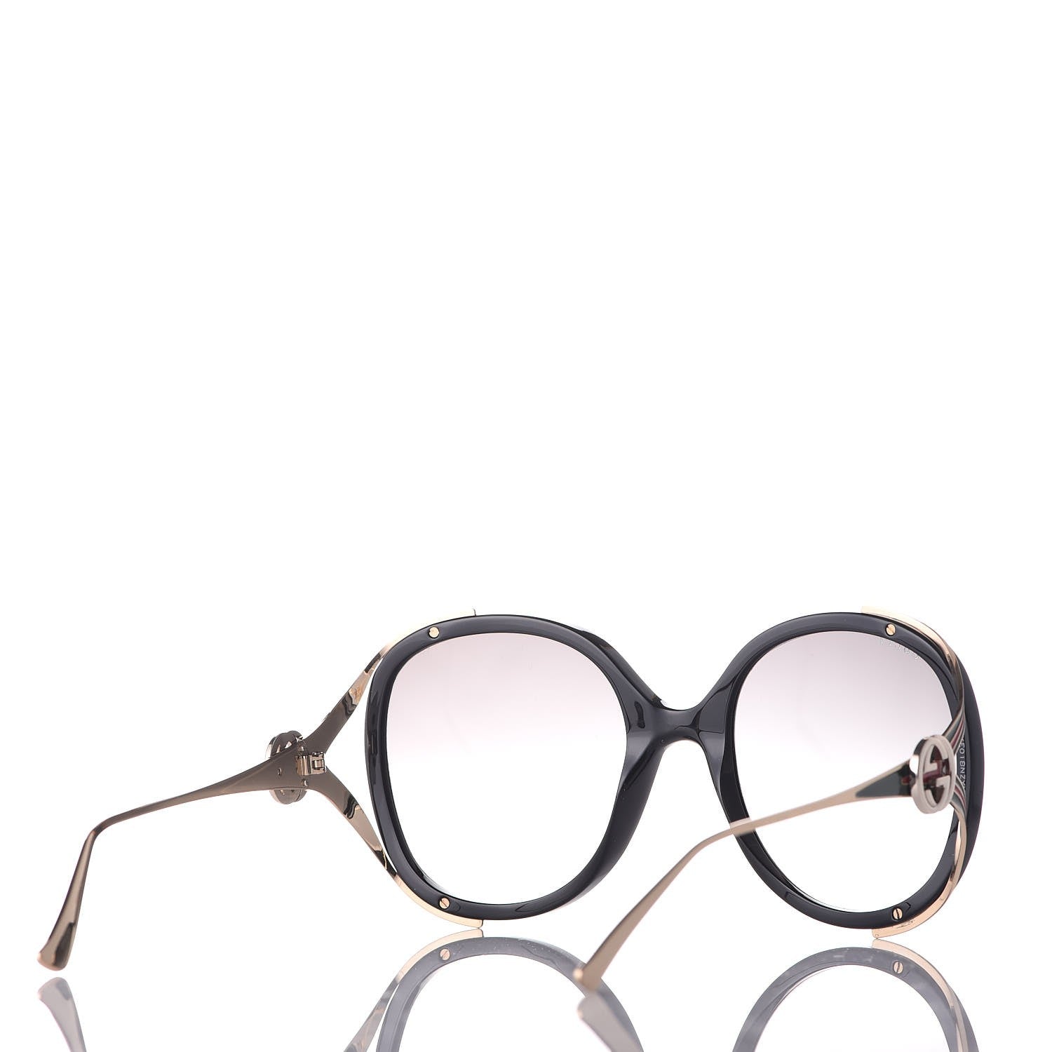 Gucci Round Frame Injected GG0226S Sunglasses Black 4 of 8