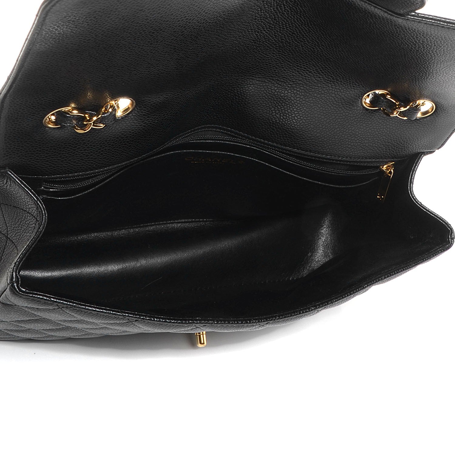 Chanel Caviar Jumbo Single Flap Black 7 of 10