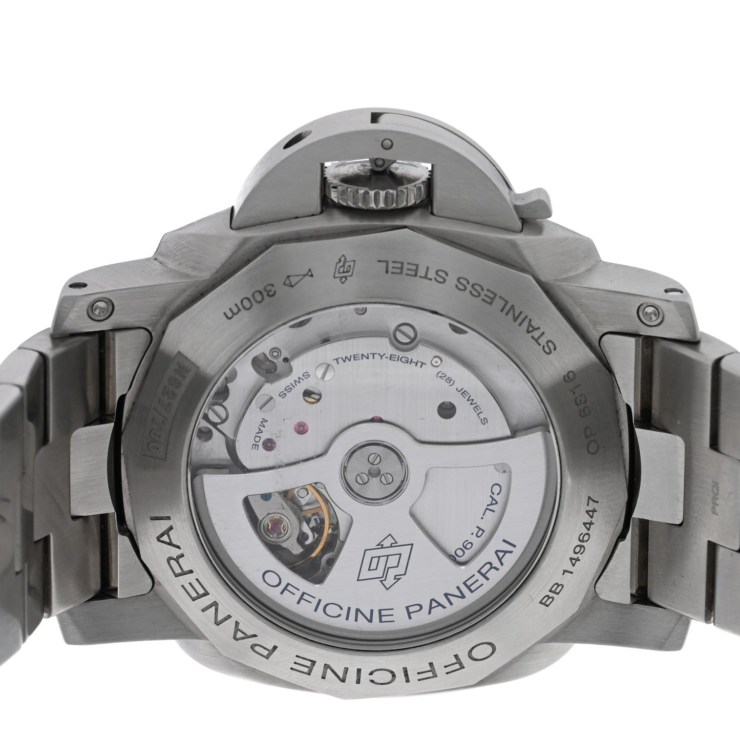 Stainless Steel 44mm Luminor Marina 1950 3 Days Automatic Watch Black PAM00328