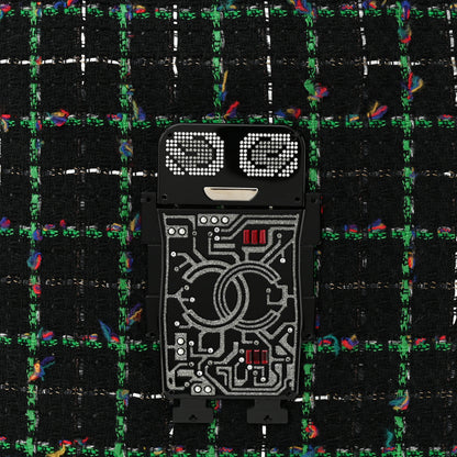 Chanel Tweed Large Robot Shopping Bag Black Multicolor 8 of 11