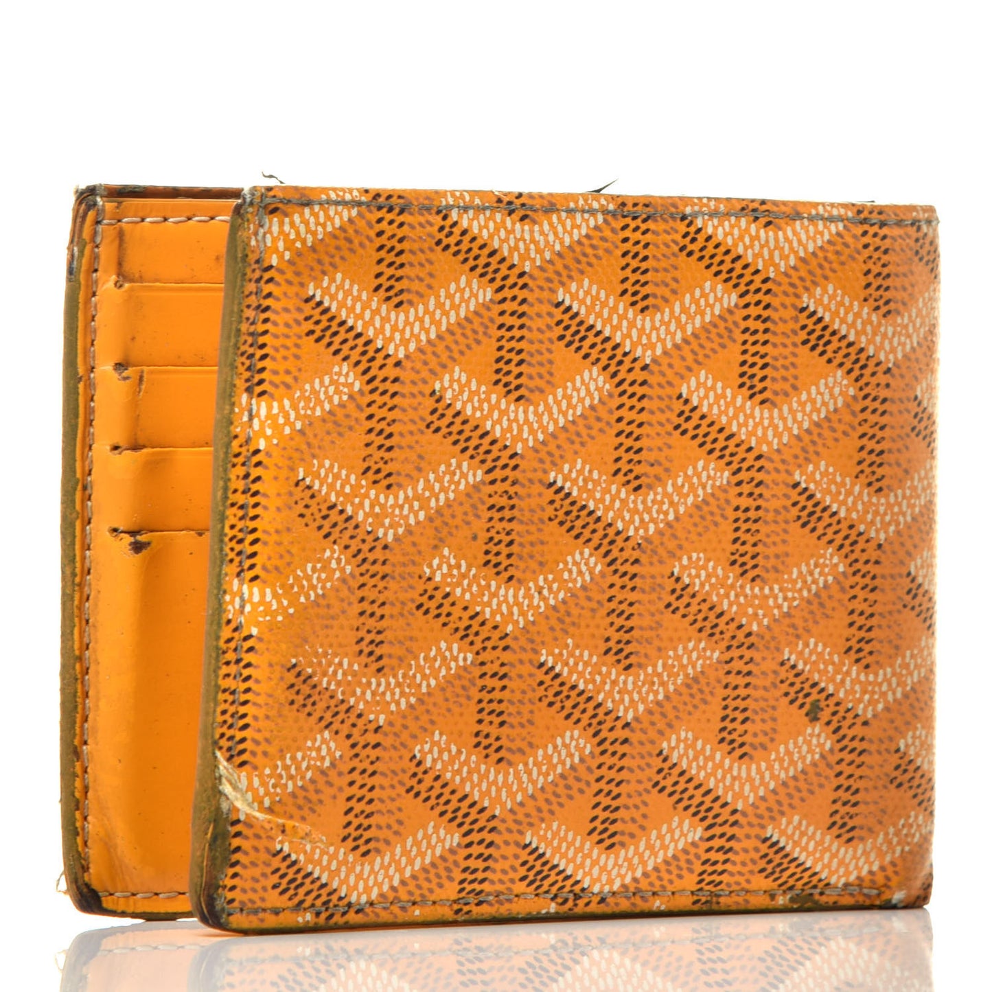 Goyardine Bi-Fold Victoire PM Wallet Yellow
