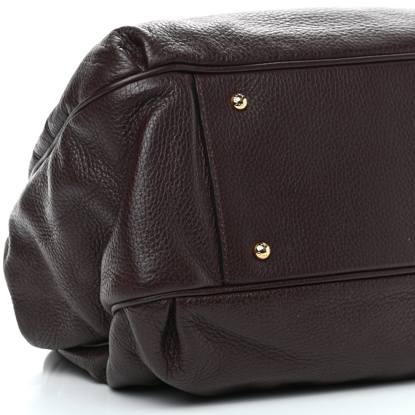 Calfskin Key Zip Tote Dark Red