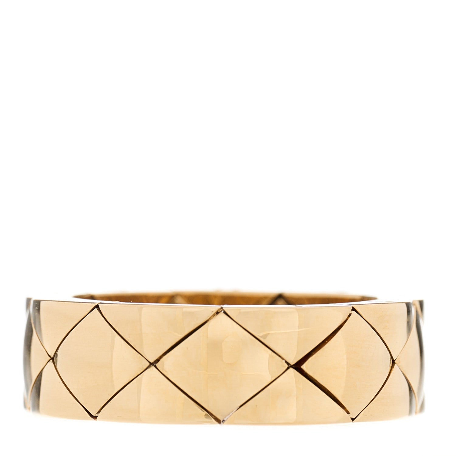 Chanel 18K Yellow Gold Small Matelasse Ring 57 8 1 of 4