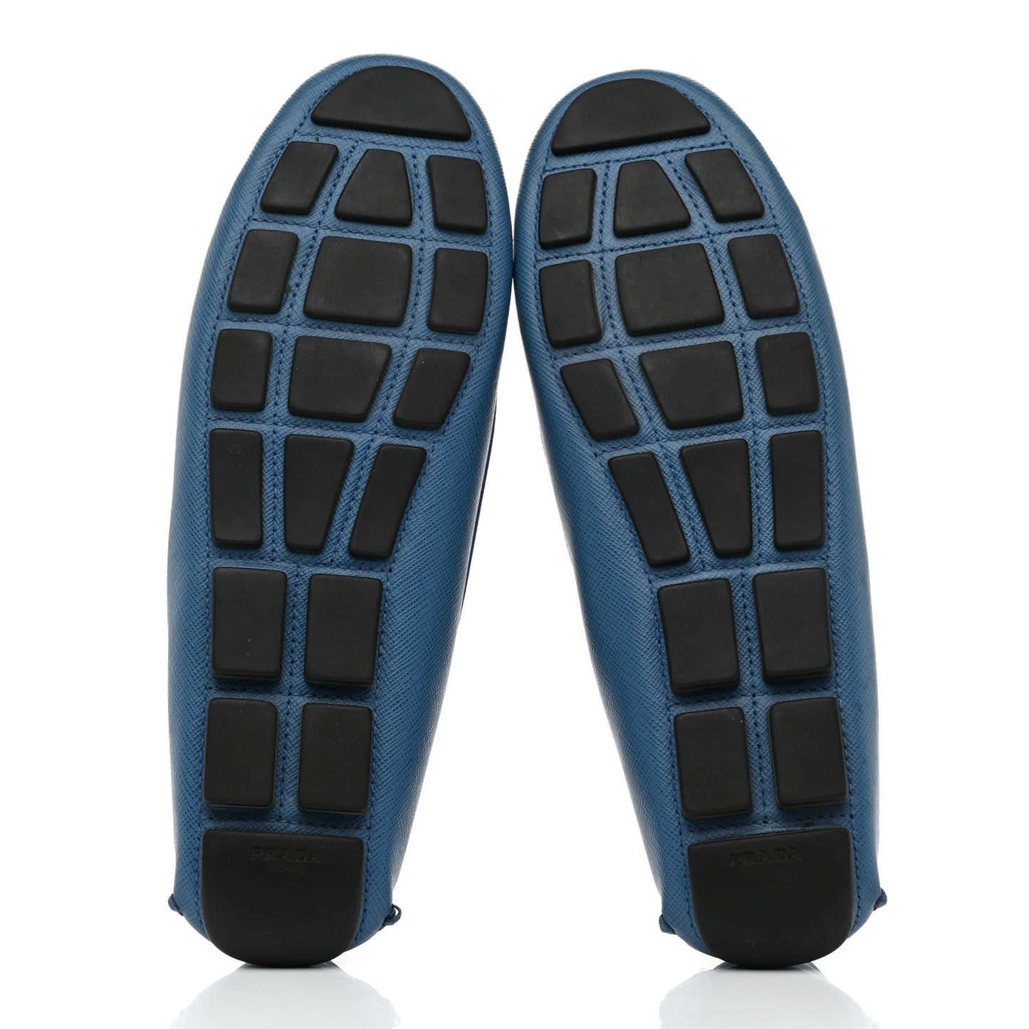 Saffiano Logo Loafers 38 Cobalto