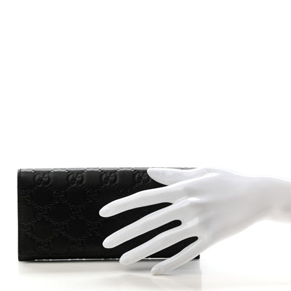 Gucci Guccissima Continental Flap Wallet Black 2 of 8